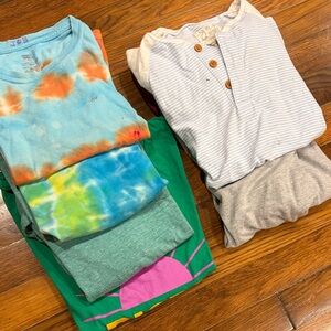 Colorful Tie-Dye and Striped Shirts Bundle